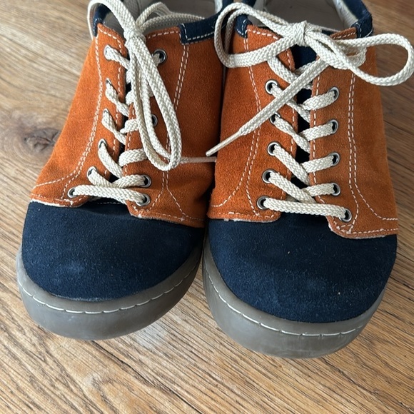 VINTAGE NINE WEST SNEAKERS BLUE/CAMEL COLOR - Picture 4 of 6